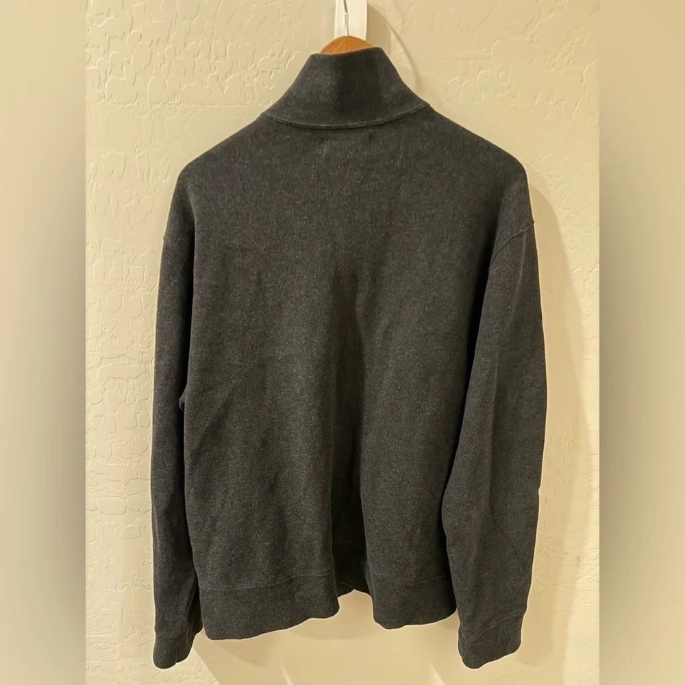 Polo Ralph Lauren Men’s Charcoal Ribbed Grandpa Cardigan Sweater – Size Large
